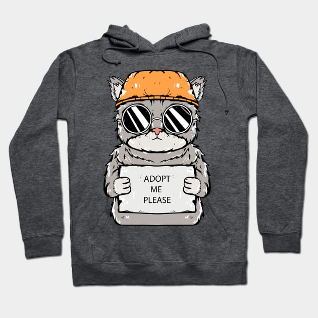 cat adopt me please Hoodie by Mako Design 